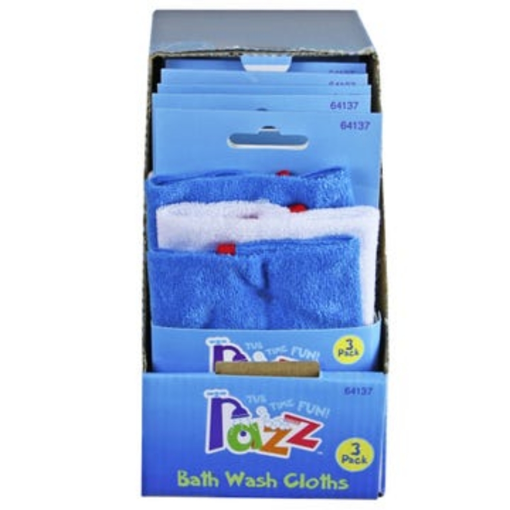 Razz My Little Bath Buds Gentle Washcloths.